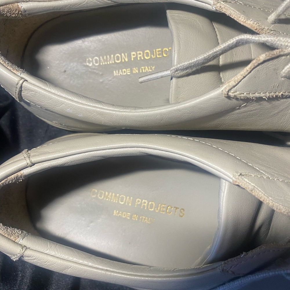 Common Projects Off-White Leather Sneakers - Picture 2 of 5